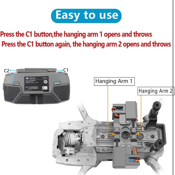 Hanatora Dual Drop Version Payload Airdrop Release Dropping Device for DJI Mavi - Picture 3 of 5